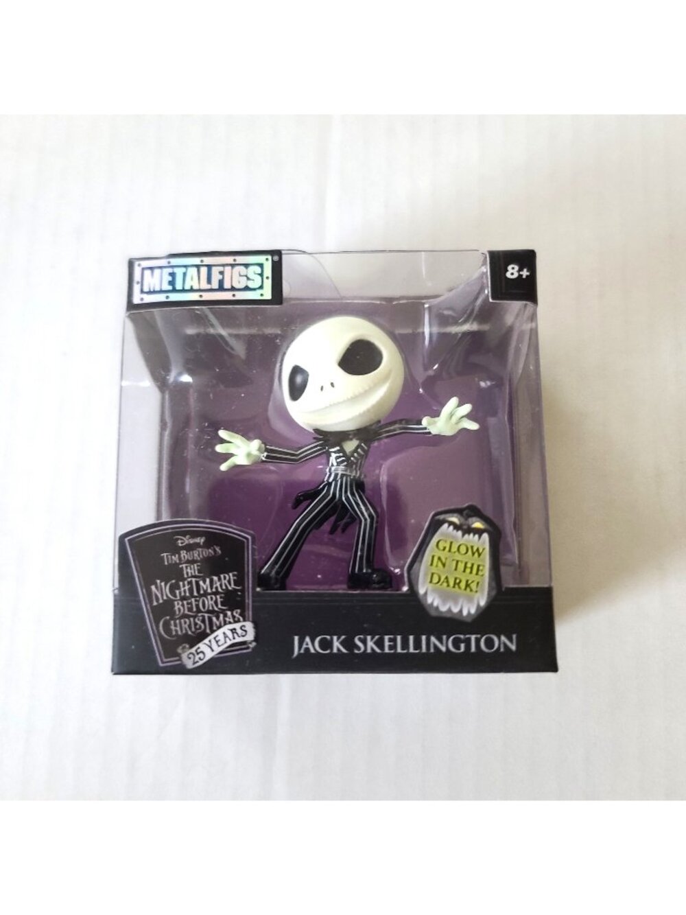 The Nightmare Before Christmas Jack Skellington Glow in Dark JADA Metalfigs NEW